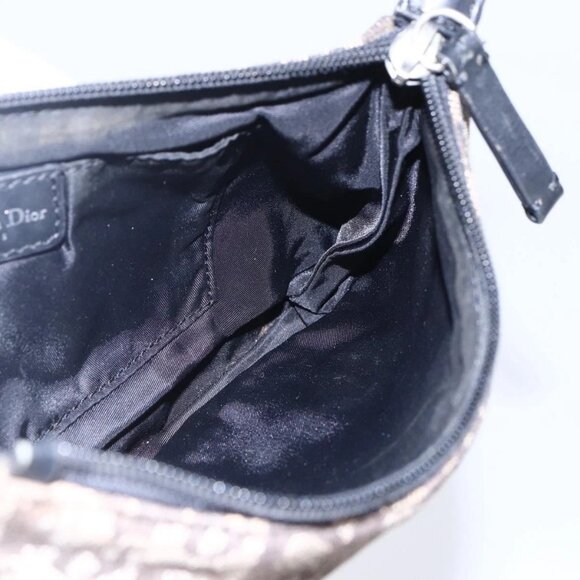 Christian Dior Trotter Canvas Pouch Brown Silver Auth bs29749 - Picture 13 of 16
